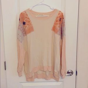 Free People Pink long-sleeve top